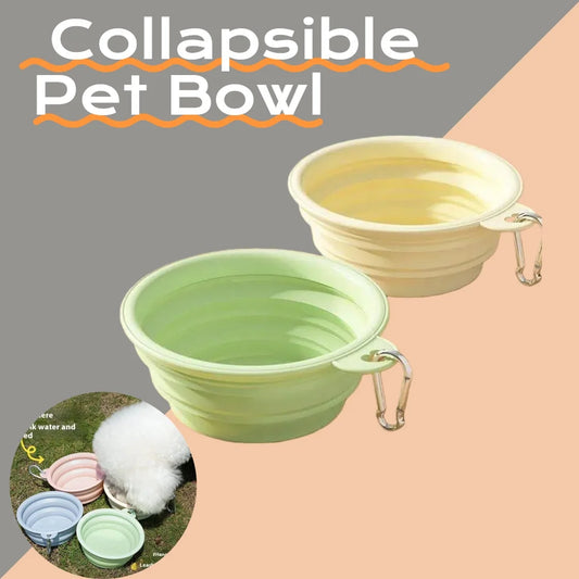 Collapsible Pet Bowl Silicone Cat Puppy Food